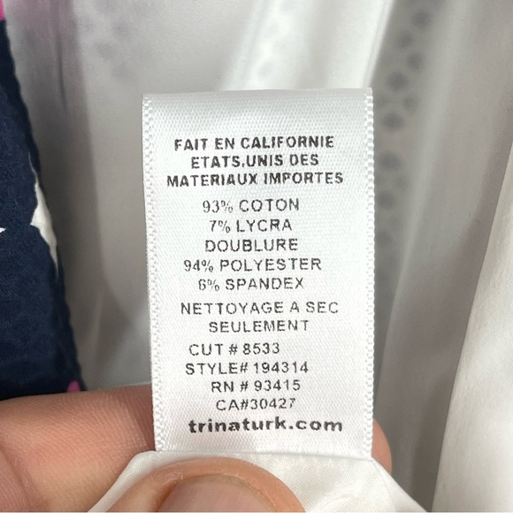 TRINA TURK Jungle Island V-Neck Shift
Dress Women Size 0, Sleeveless, - Picture 11 of 12